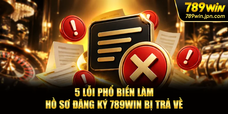 5 lỗi phổ biến làm hồ sơ đăng ký 789win bị trả về