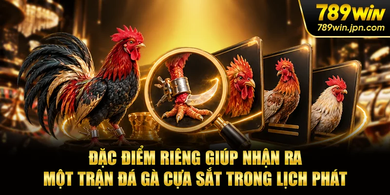 Đặc điểm riêng giúp nhận ra một trận đá gà cựa sắt trong lịch phát